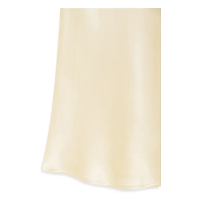 Jupe Bar Soie | Jaune pâle