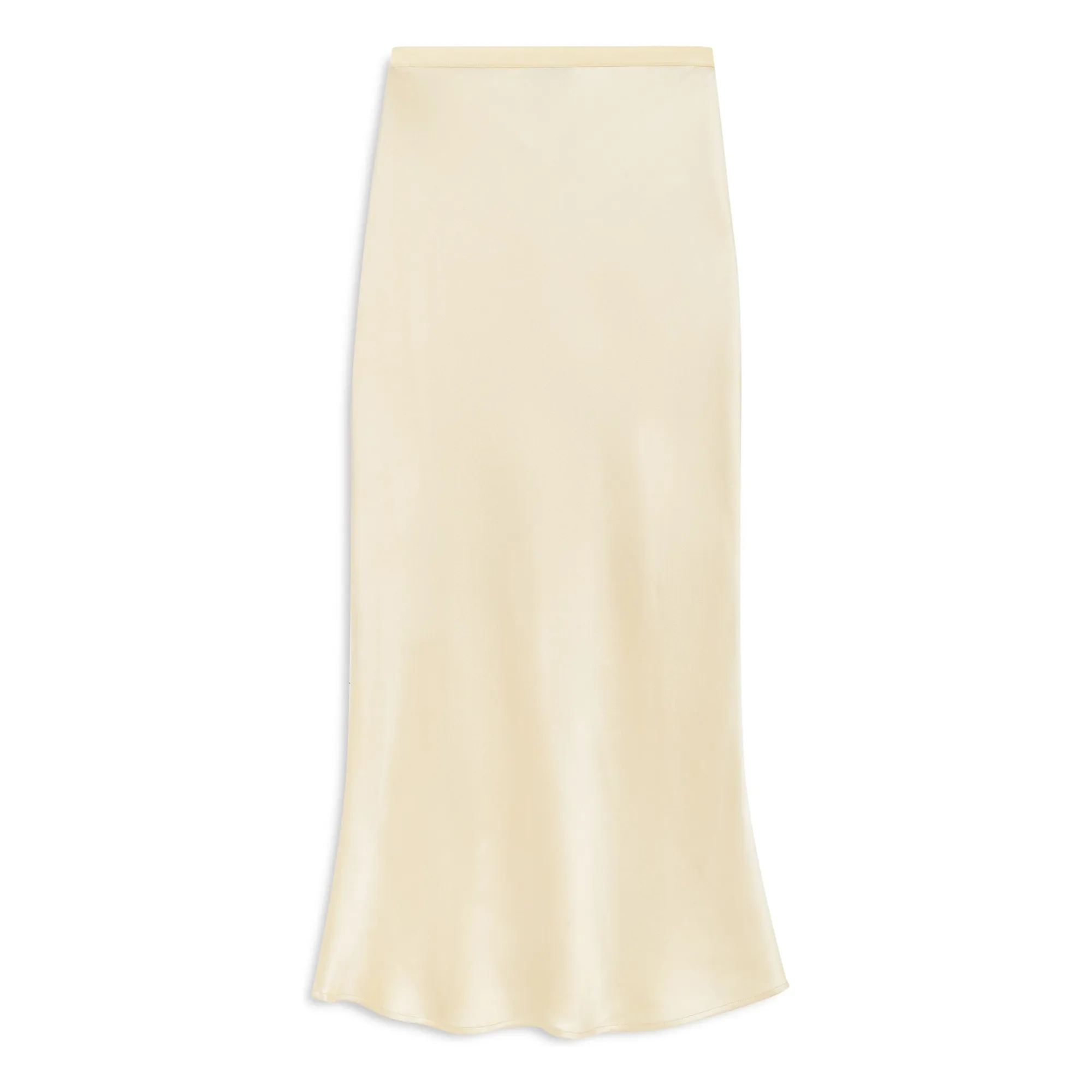 Anine Bing Pale Yellow Silk Bar Skirt