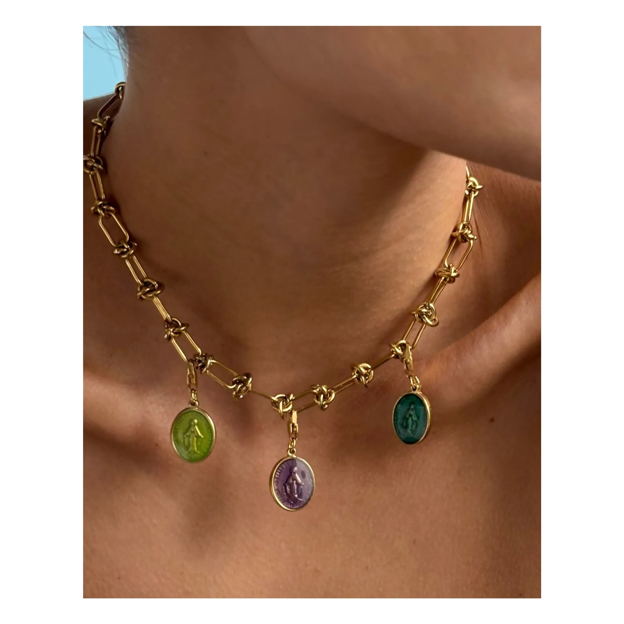 Set Chocker & Charms Pina | Doré- Image produit n°1