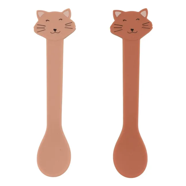 Cucharas de silicona Mrs. Cat - Juego de 2 | Rosa