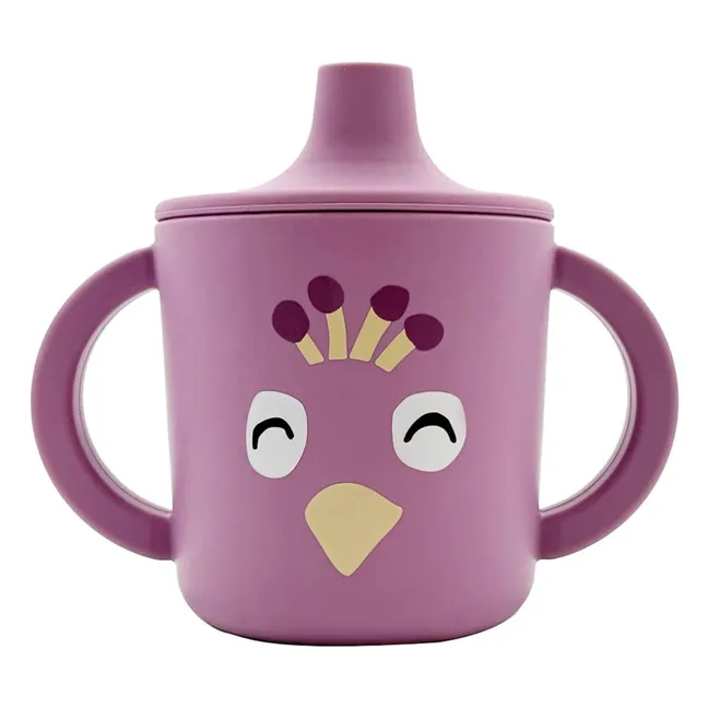Taza de entrenamiento de silicona Mrs. Peacock | Violeta