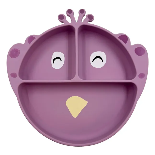 Assiette Compartimentée à Ventouse Mrs. Peacock | Violet