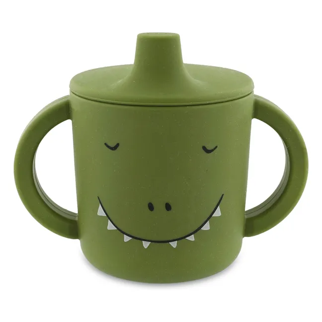 Tasse d'Apprentissage en Silicone Mr. Dino | Vert