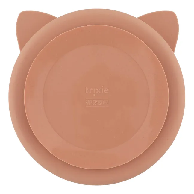 Assiette Compartimentée à Ventouse Mrs. Cat | Rose