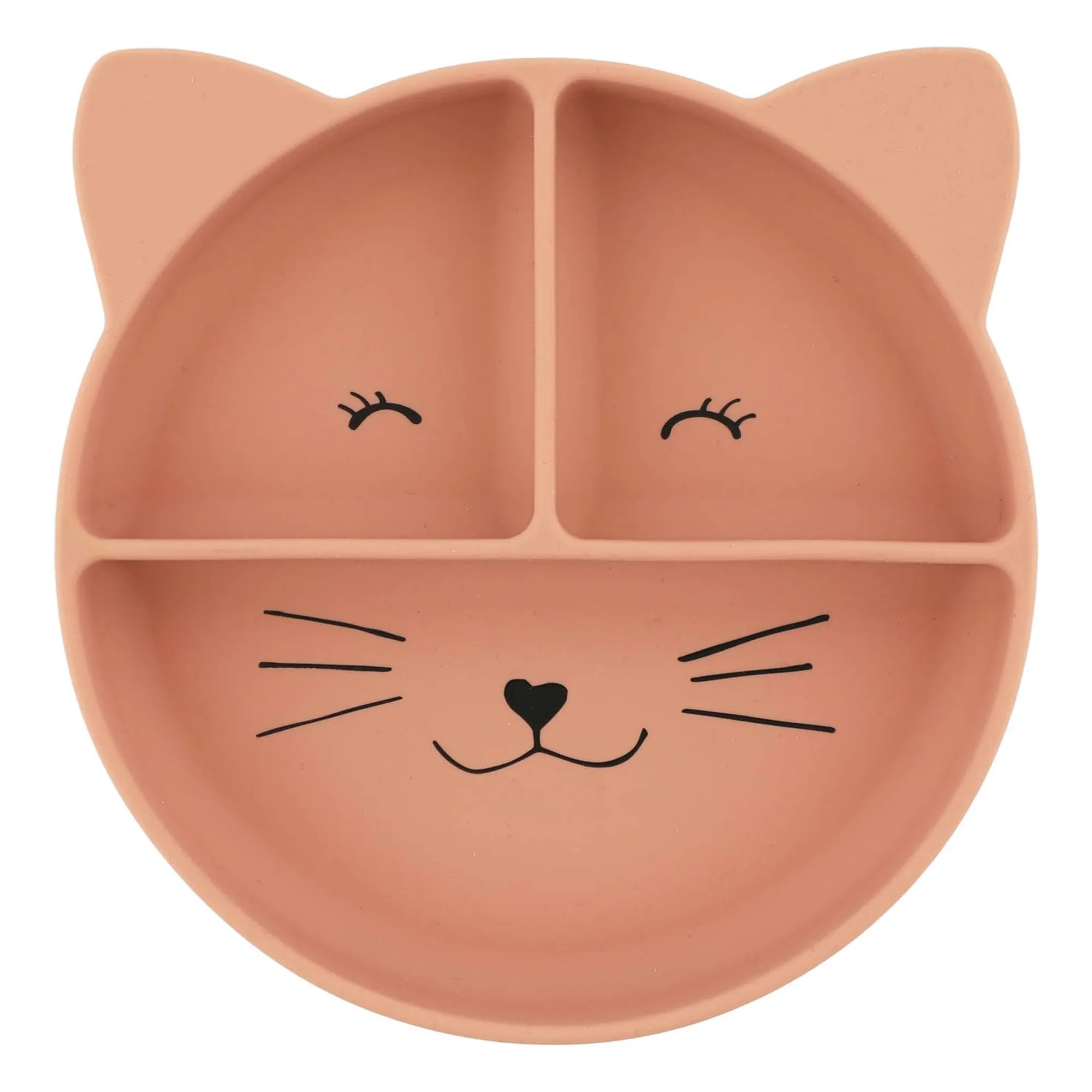 Trixie Pink Mrs. Cat Compartmentalized Suction Cup Plate
