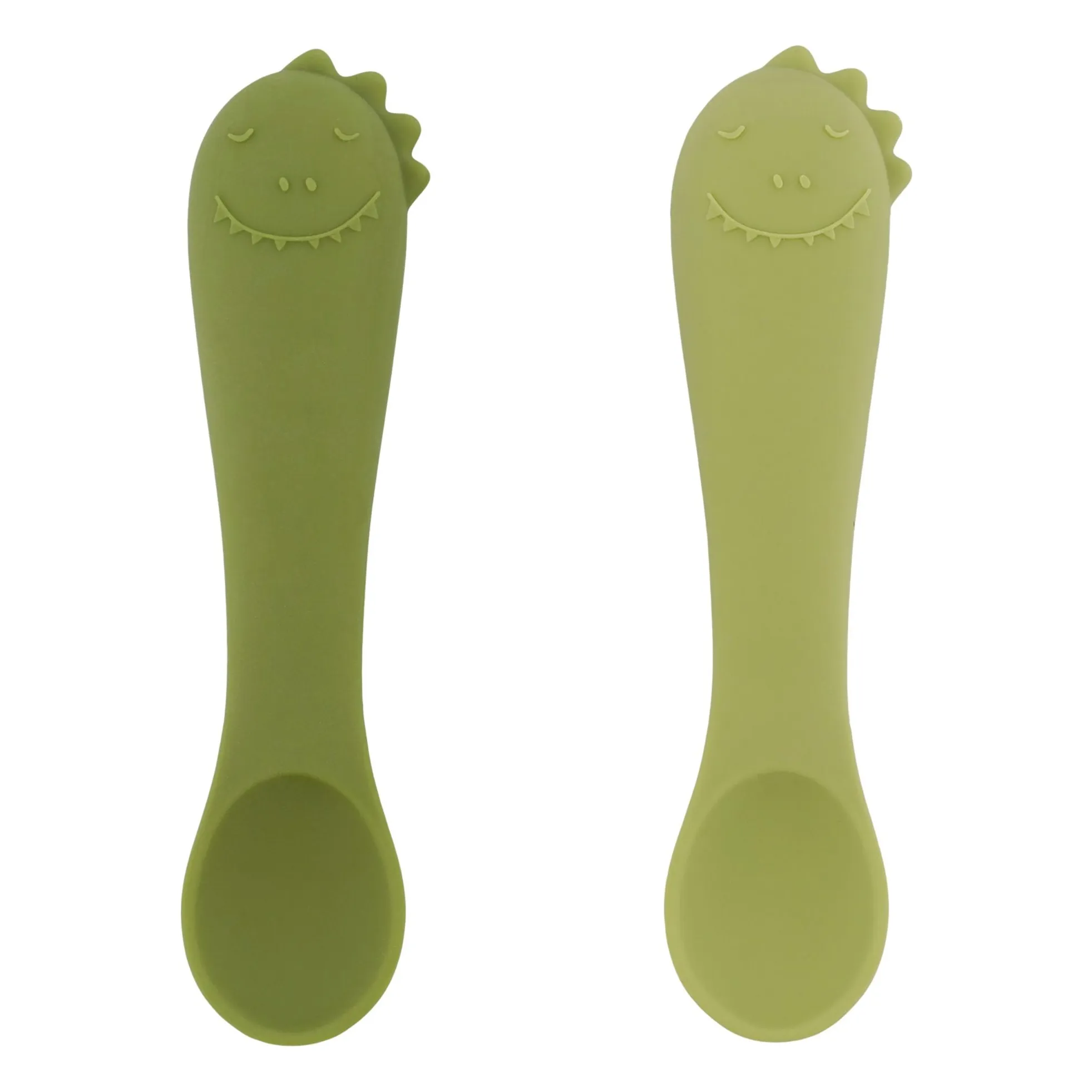 Trixie Green Mr. Dino Baby Spoons - Set Of 2