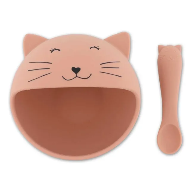 Set de comida para bebé Mrs. Cat | Rosa