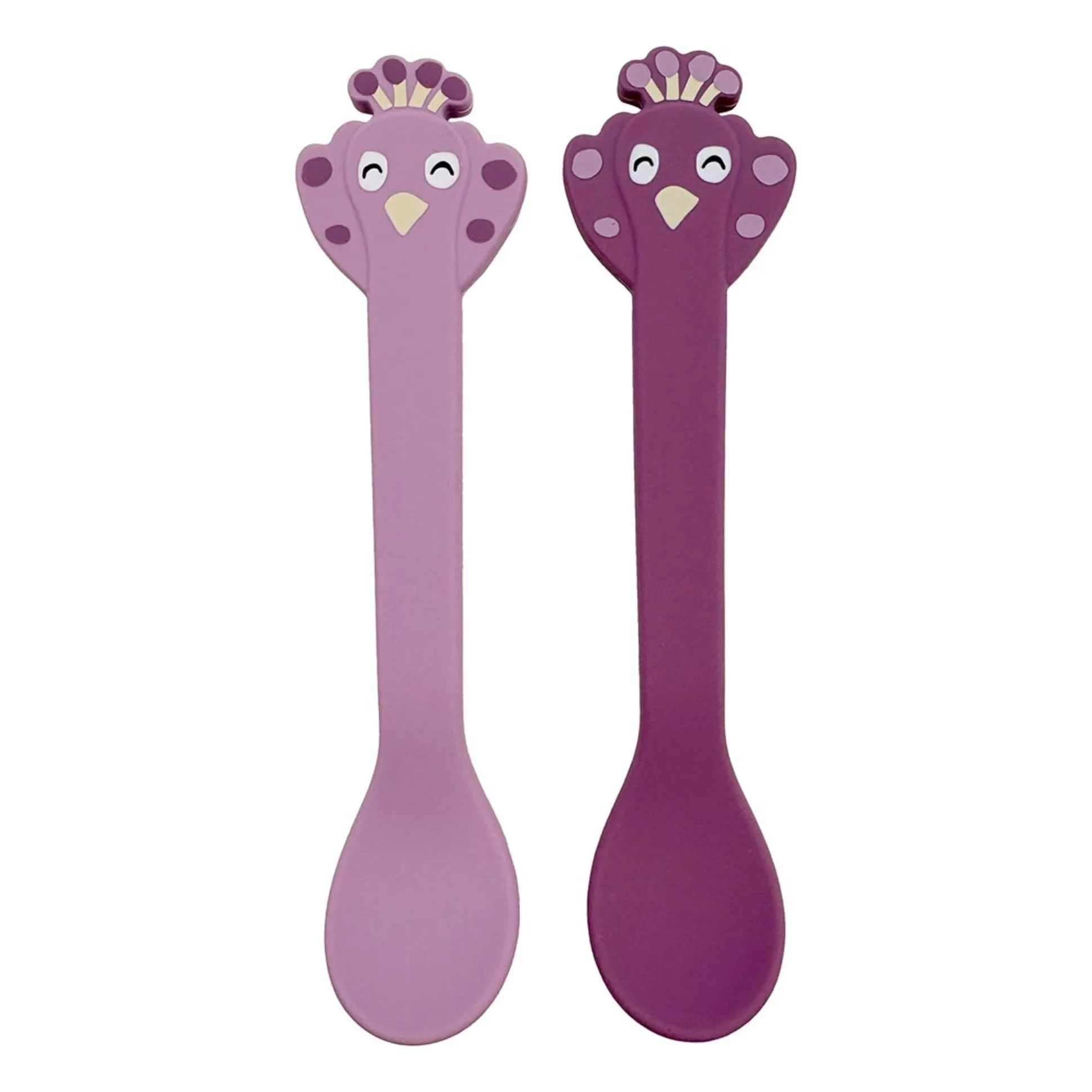 Trixie Purple Mrs. Peacock Silicone Spoons - Set Of 2