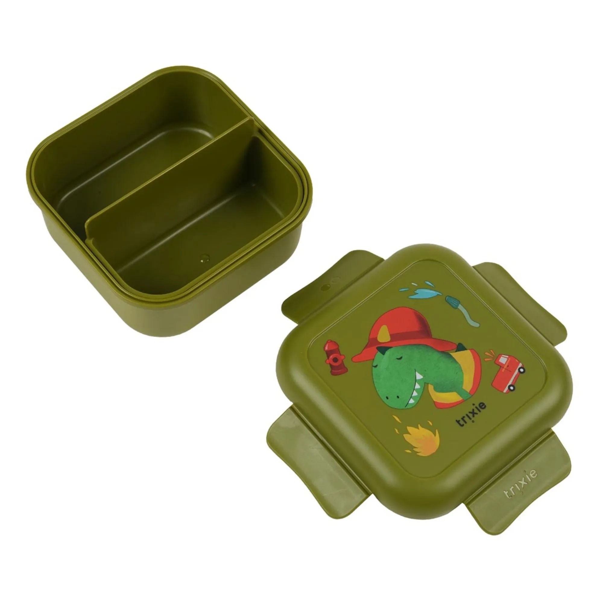 Boîte à Goûter Clips Fireman Mr. Dino | Vert- Image produit n°2