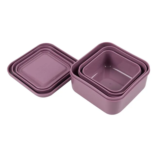 Mrs. Peacock Scatole per snack da 3 pezzi | Viola