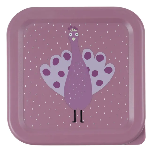 Boîtes à Goûter 3 Pièces Mrs. Peacock | Violet