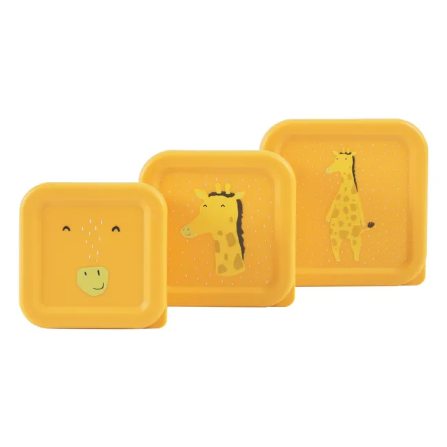 Mr. Giraffe Scatole per snack da 3 pezzi | Albiccocca