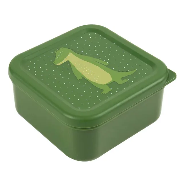 Boîtes à Goûter 3 Pièces Mr. Alligator | Vert