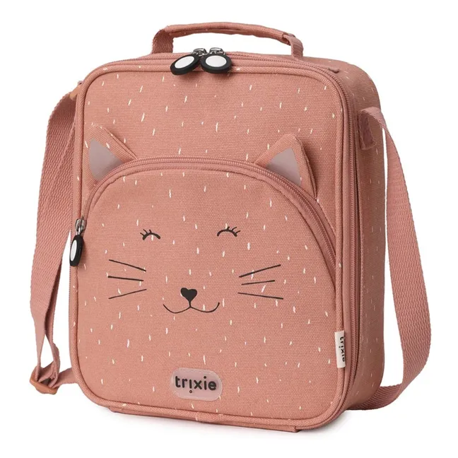 Borsa pranzo isolata Mrs. Cat | Rosa