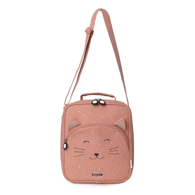 Borsa pranzo isolata Mrs. Cat | Rosa