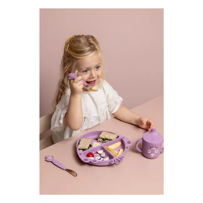 Mrs. Peacock Silicone Cutlery - Set of 3 | Purple