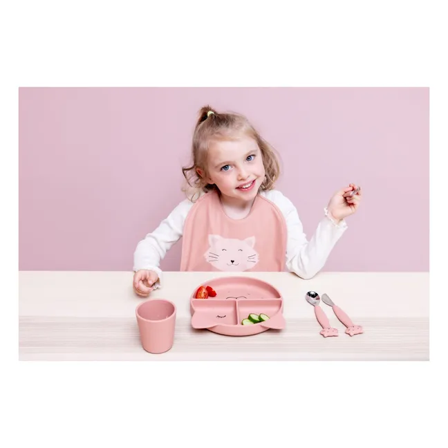 Couverts en Silicone Mrs. Cat - Set de 3 | Rose