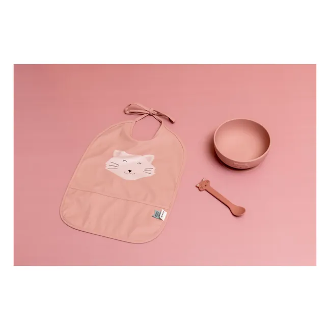Bol en Silicone à Ventouse Mrs. Cat | Rose