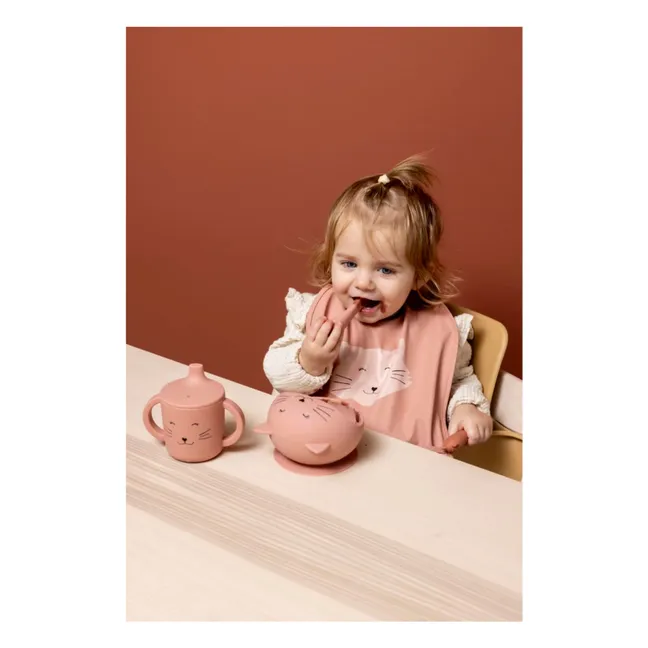 Set Repas Bébé Mrs. Cat | Rose