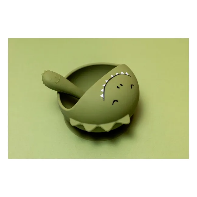 Set Repas Bébé Mr. Dino | Vert