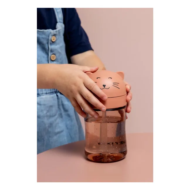 Vaso de pajita Sra. Gata | Rosa