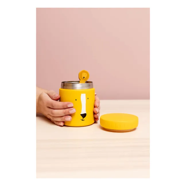 Cuillières en Silicone Mr. Lion - Set de 2 | Jaune