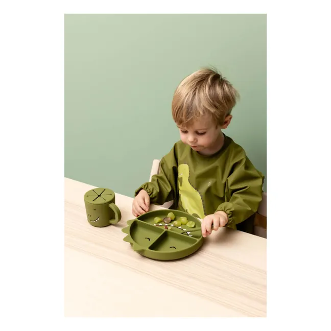 Cuillières en Silicone Mr. Dino - Set de 2 | Vert