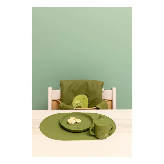 Tasse d'Apprentissage en Silicone Mr. Dino | Vert