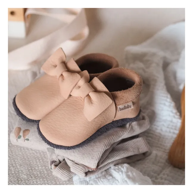 Chaussons Nœud | Beige rosé