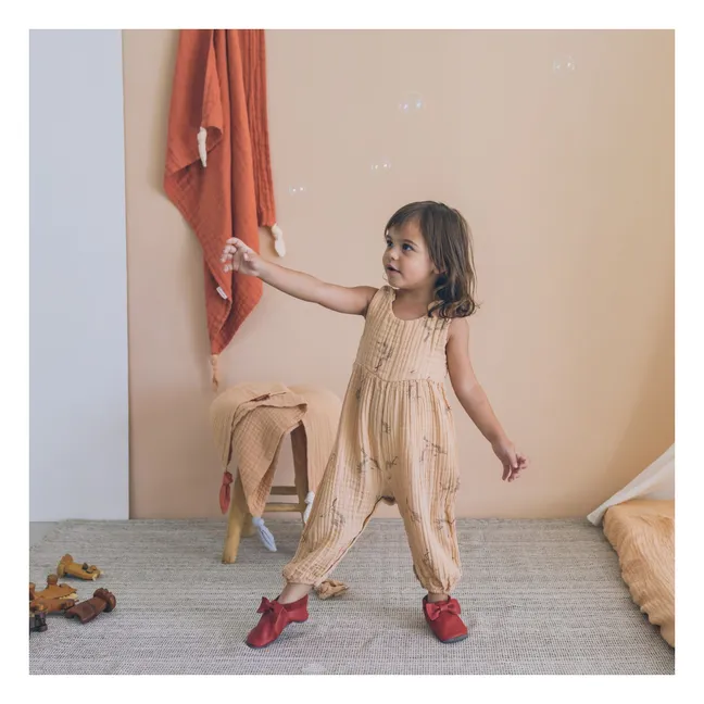 Chaussons Nœud | Rouge cerise