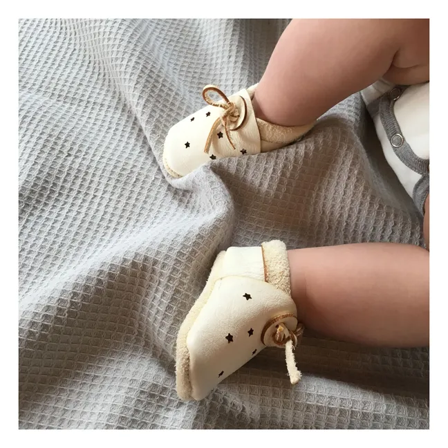 Star Slippers | Ecru