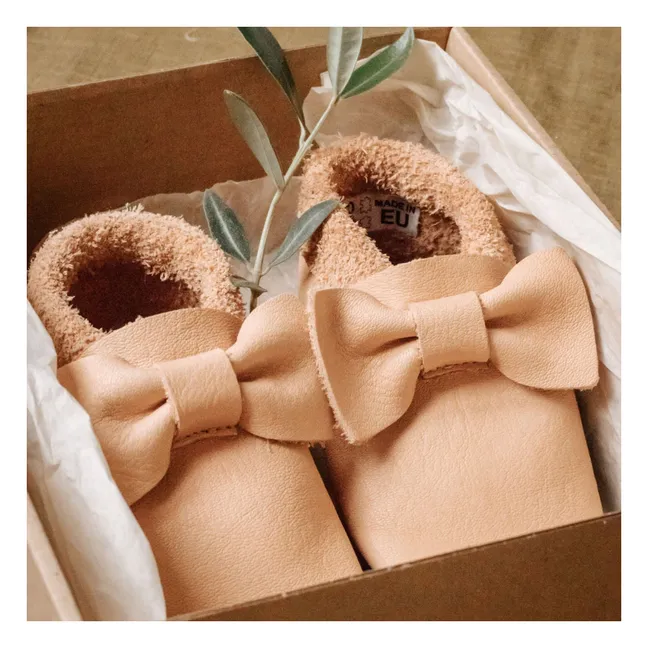 Chaussons Nœud | Beige rosé