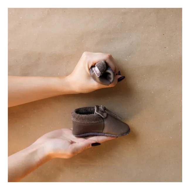 Leather slippers | Mocha
