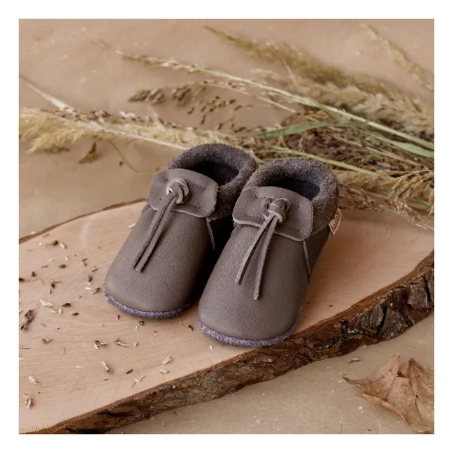 Leather slippers | Mocha