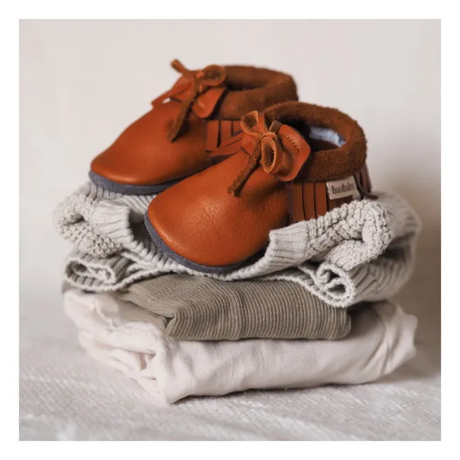 Chanclas de nudo con flecos | Naranja