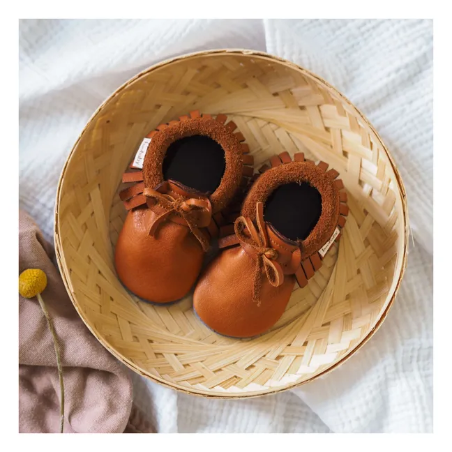 Chanclas de nudo con flecos | Naranja