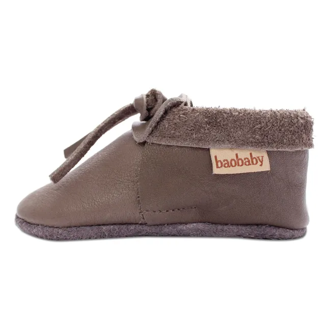 Leather slippers | Mocha