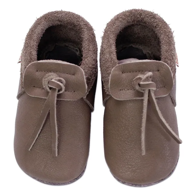 Leather slippers | Mocha