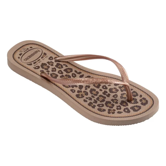 Slim Animals flip-flops | Pink Gold