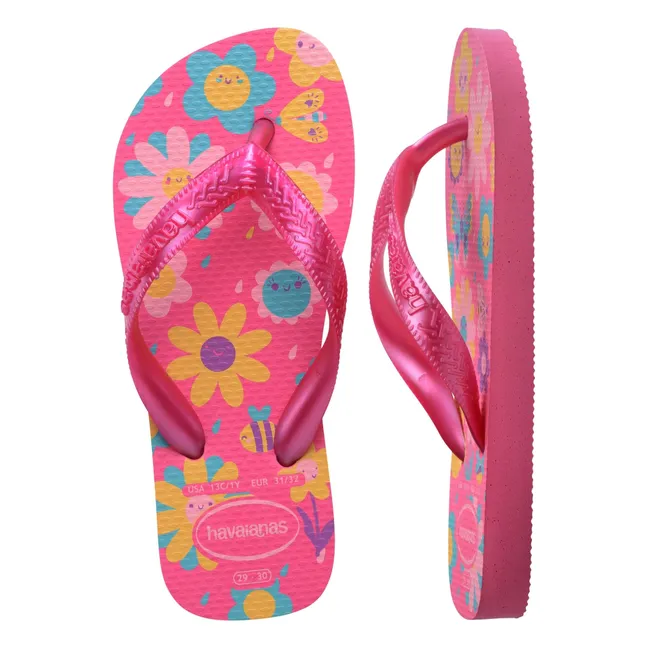 Tongs Flores | Rose fuschia