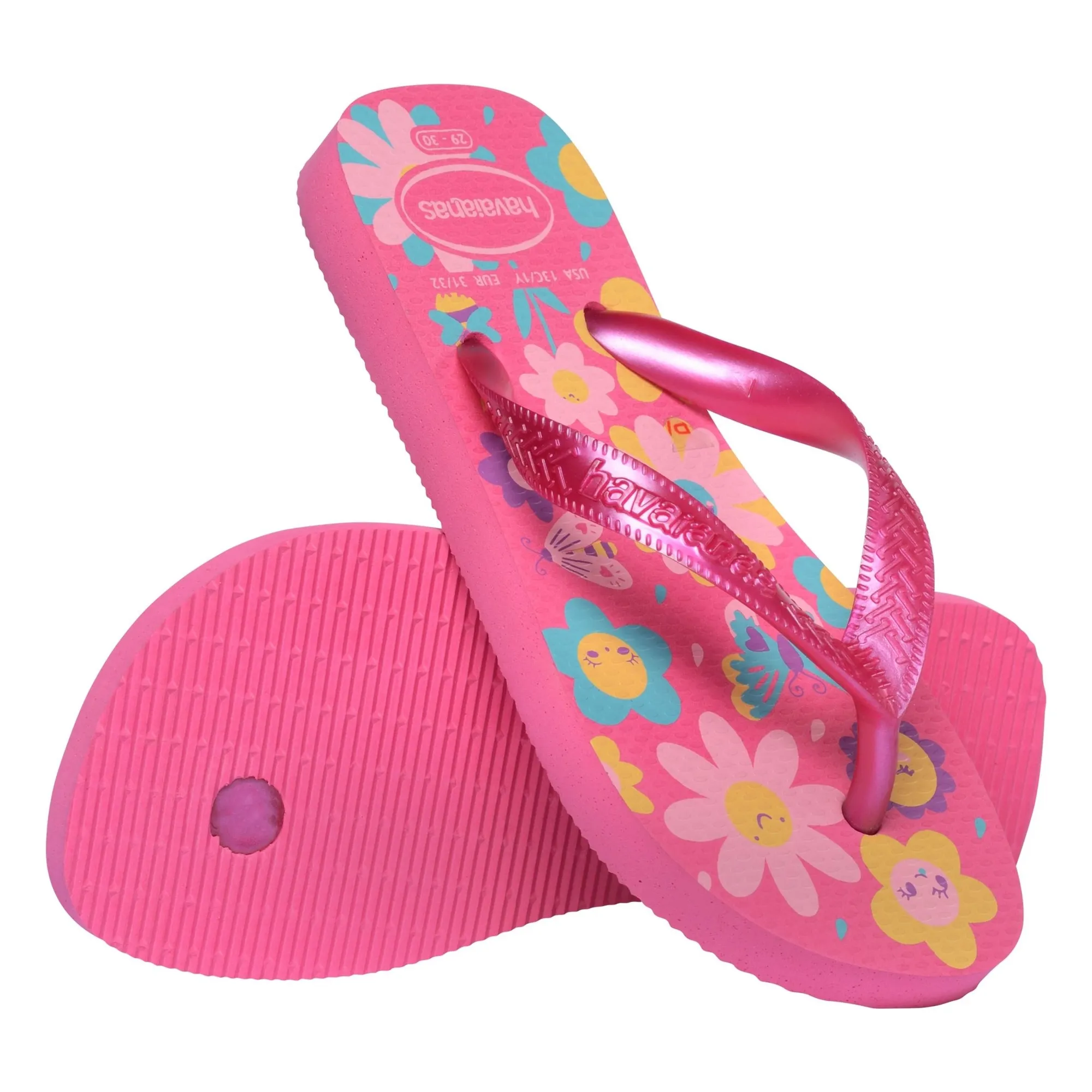 Tongs Flores | Rose fuschia- Image produit n°5