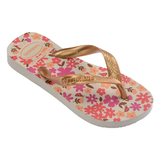Tongs Flores | Beige