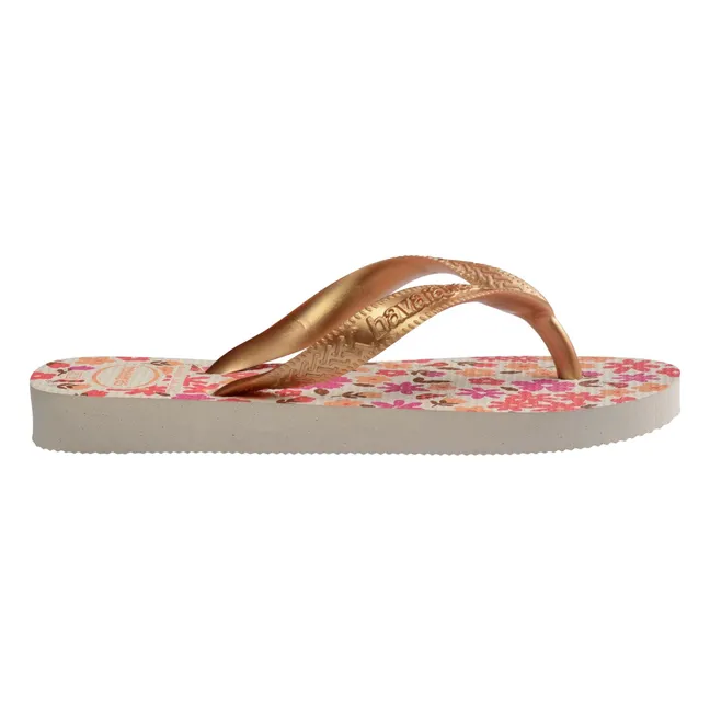 Tongs Flores | Beige