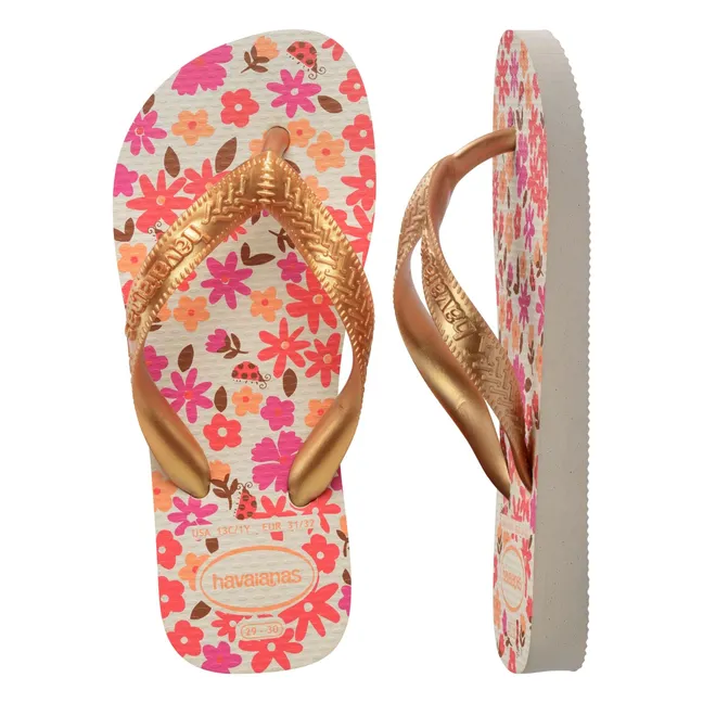 Tongs Flores | Beige