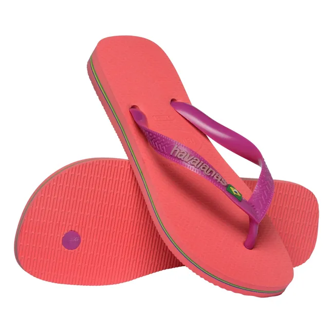 Brasil Logo flip-flops | Coral