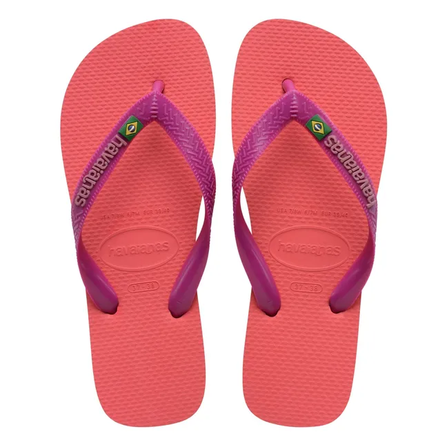 Brasil Logo flip-flops | Coral