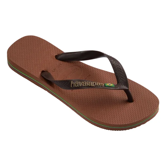 Brasil Logo Flip Flops | Braun