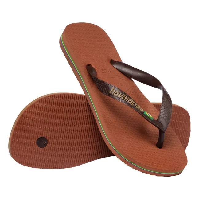 Chanclas Brasil Logo | Marrón