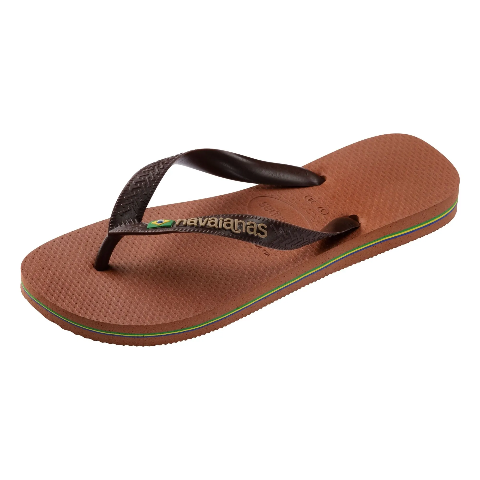 Tongs Brasil Logo | Marron- Image produit n°2