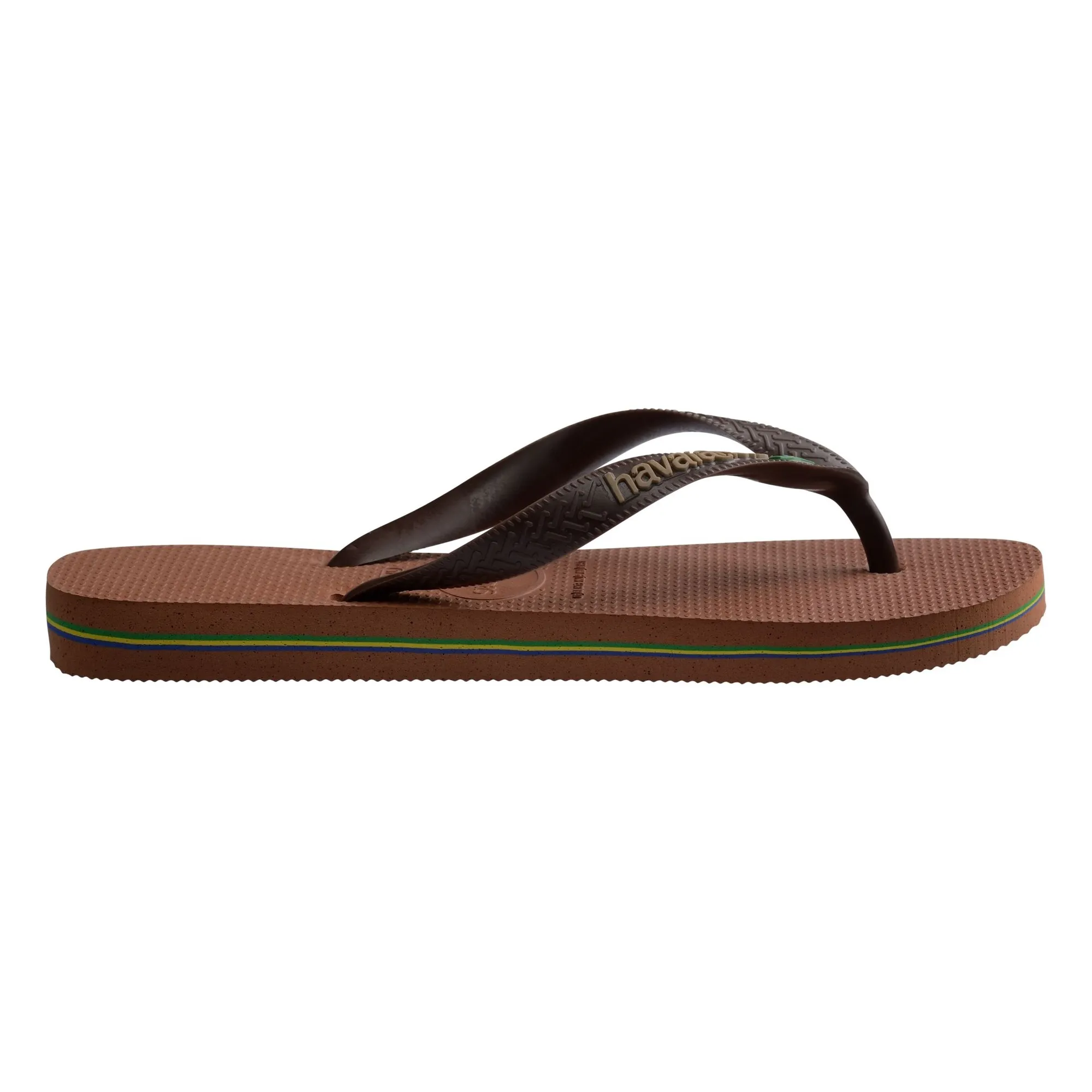 Tongs Brasil Logo | Marron- Image produit n°1